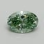 0.59 Ct. Fancy Vivid Pacific Green Oval Lab Grown Diamond