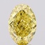 3.67 Ct. Fancy Vivid Yellow Oval Lab Grown Diamond