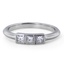Custom Modern Princess Bezel Wedding Band