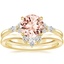 18KY Morganite Nadia Diamond Bridal Set, smalltop view