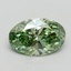 0.75 Ct. Fancy Vivid Green Oval Lab Grown Diamond