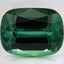 10x7.7mm Unheated Green Cushion Tourmaline