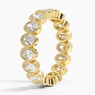 Bezel Oval Eternity Lab Diamond Ring