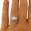 The Roxanne Ring, smalltop view on a hand