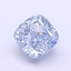 2.07 Ct. Fancy Vivid  Blue Cushion Lab Grown Diamond