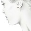 The Myesha Earrings, smalltop view on a hand