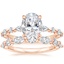 14K Rose Gold Versailles Hidden Halo Diamond Ring with Grand Versailles Diamond Ring (1 ct. tw.)