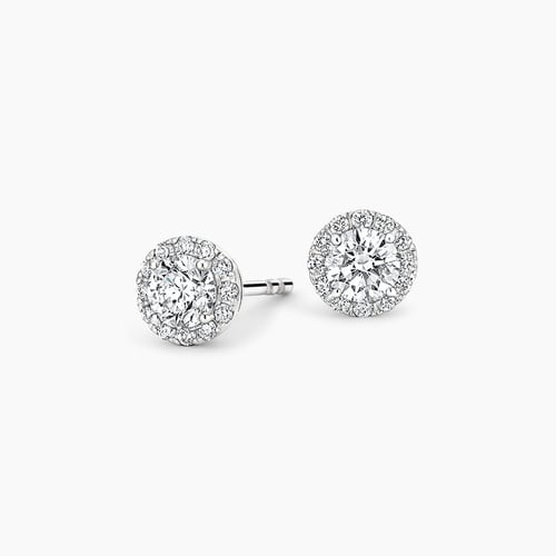 Lab Grown Diamond Halo Stud Earrings (5/8 ct. tw.) in 18K