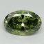 2.06 Ct. Fancy Vivid Green Oval Lab Grown Diamond