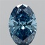 1.59 Ct. Fancy Vivid Blue Oval Lab Grown Diamond