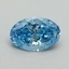 0.59 Ct. Fancy Vivid Blue Oval Lab Grown Diamond