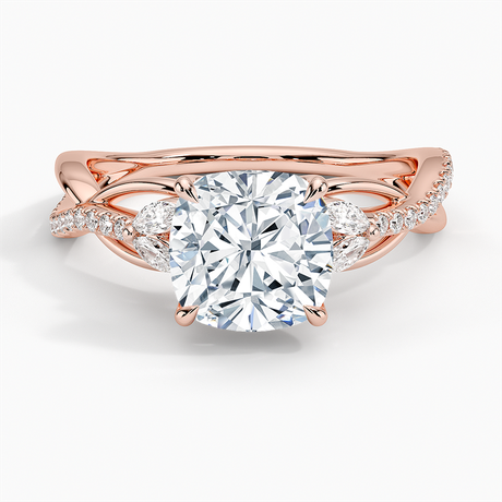 14K Rose Gold Garland Diamond Ring
