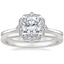 Platinum Coralie Diamond Ring with Petite Comfort Fit Wedding Ring