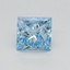 0.52 Ct. Fancy Vivid Blue Princess Lab Grown Diamond