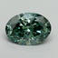 3.09 Ct. Fancy Vivid Green Oval Lab Grown Diamond