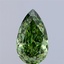 1.60 Ct. Fancy Vivid Green Pear Lab Grown Diamond