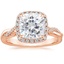 14K Rose Gold Petite Twisted Vine Halo Diamond Ring (1/4 ct. tw.), smalltop view