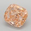 2.70 Ct. Fancy Intense  Orange Cushion Lab Grown Diamond