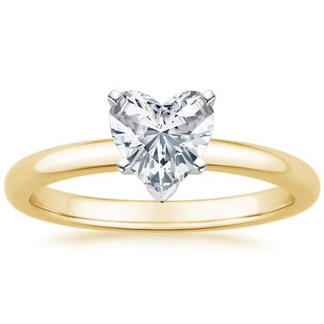 18K Yellow Gold Six-Prong 2mm Comfort Fit Bridal Set