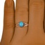 The Azure Ring, smallzoomed in top view on a hand