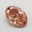 1.72 Ct. Fancy Pink Brown Oval Lab Grown Diamond