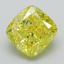 3.30 Ct. Fancy Intense Yellow Cushion Lab Grown Diamond