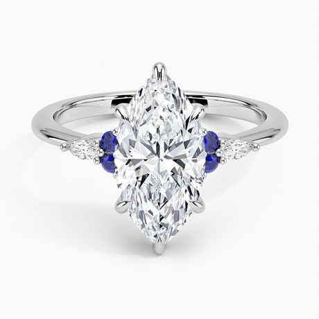 Platinum Nadia Sapphire and Diamond Ring