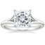 18K White Gold Reverie Solitaire Ring, smalltop view