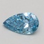 0.54 Ct. Fancy Vivid Blue Pear Lab Grown Diamond