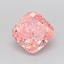 1.00 Ct. Fancy Vivid Pink Cushion Lab Grown Diamond