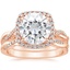14KR Moissanite Petite Twisted Vine Halo Diamond Bridal Set (1/3 ct. tw.), smalltop view