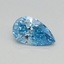 0.31 Ct. Fancy Vivid Blue Pear Lab Grown Diamond, smalltop view