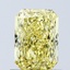1.07 Ct. Fancy Vivid Yellow Radiant Lab Grown Diamond