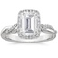 Platinum Petite Twisted Vine Halo Diamond Ring (1/4 ct. tw.), smalltop view