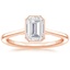 14K Rose Gold Petite Luna 1.5mm Bezel Ring, smalltop view