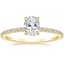 18K Yellow Gold Demi Three-Quarter Coverage Diamond Ring (1/3 ct. tw.), smalltop view
