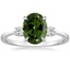 18K White Gold Petite Selene Three Stone Diamond Ring (1/10 ct. tw.), smalltop view