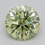 1.07 Ct. Fancy Intense  Green Round Lab Grown Diamond