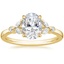 18K Yellow Gold Verbena Diamond Ring, smalltop view