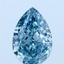 3.12 Ct. Fancy Vivid Blue Pear Lab Grown Diamond