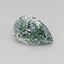 0.29 Ct. Fancy Vivid Green Pear Lab Grown Diamond