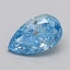 0.75 Ct. Fancy Vivid  Blue Pear Lab Grown Diamond