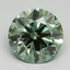 3.01 Ct. Fancy Vivid Green Round Lab Grown Diamond