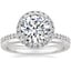 18K White Gold Waverly Diamond Ring (1/2 ct. tw.) with Petite Comfort Fit Wedding Ring