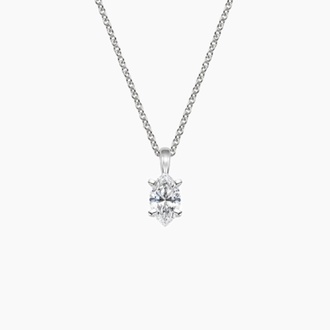 Single Bail Four Prong Pendant in Platinum