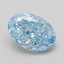 1.07 Ct. Fancy Vivid Blue Oval Lab Grown Diamond