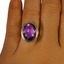 The Gwenllian Ring, smallzoomed in top view on a hand