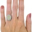 The Cinda Ring, smallzoomed in top view on a hand