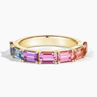 Luxe Sunset Ombre Emerald Cut Ring