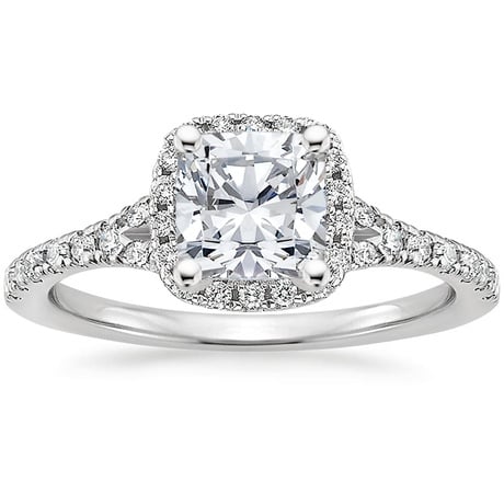 18K White Gold Joy Diamond Ring (1/3 ct. tw.) with Bliss Diamond Ring (1/5 ct. tw.)